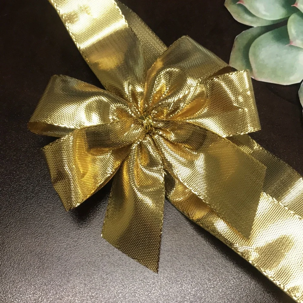 💝FREE when Bundled 💝 Golden Bow 4” fabric bow with elastic adjustment